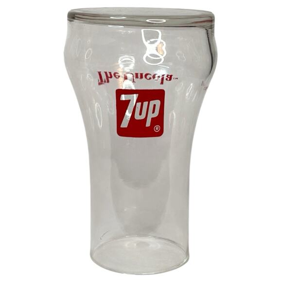 VTG SET OF (2) 7 UP Glass Tumbler THE UNCOLA Upside Down 5" Clear Drinking Cup - Picture 10 of 16